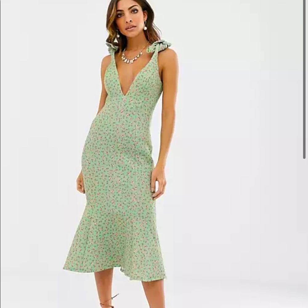 ASOS plunge midi dress